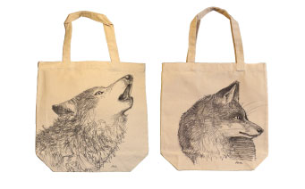 井上 綾子 手描きのトートバッグ